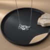 Custom Name Necklace in Hebrew, Sterling Silver Block Letters 17mm, Gold or Rose Plated - handmade in Israel
