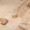 Custom Name Necklace in Hebrew, Sterling Silver Block Letters 17mm, Gold or Rose Plated - handmade in Israel