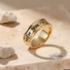 14K Solid Gold 10mm Hebrew Wedding Band, Personalized Engraving - handmade in Israel