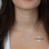 Sterling Silver Hebrew Name Necklace Personalized Jewish Name Jewelry - handmade in Israel