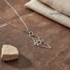 Israel Map Necklace: Star of David Sterling Silver -Jewish Jewelry - handmade in Israel