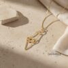 Israel Map Necklace: Star of David Sterling Silver -Jewish Jewelry - handmade in Israel