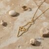 Israel Map Necklace: Star of David Sterling Silver -Jewish Jewelry - handmade in Israel