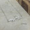 Hebrew Name Necklace, Sterling Silver Custom Nameplate, Gold or Rose Plated, Made in Israel - handmade in Israel