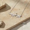 Sterling Silver Hebrew Name Necklace, Custom Jewish Name Jewelry Unisex - handmade in Israel