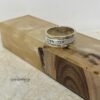 Two-Tone Sparkling Hebrew Bible Verse Ring - Sterling Silver & 14K Gold - handmade in Israel