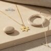 14K Gold Star of David Necklace: Handmade Judaica Jewelry, Israel - handmade in Israel
