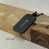 Onyx Dog Tag Necklace for Men, Engraved Black Stainless Steel Pendant, Curb Chain - handmade in Israel