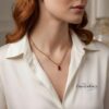 Personalized Birthstone Bar Necklace in Gold - Gift for Her- Mother's Day gifts - handmade in Israel