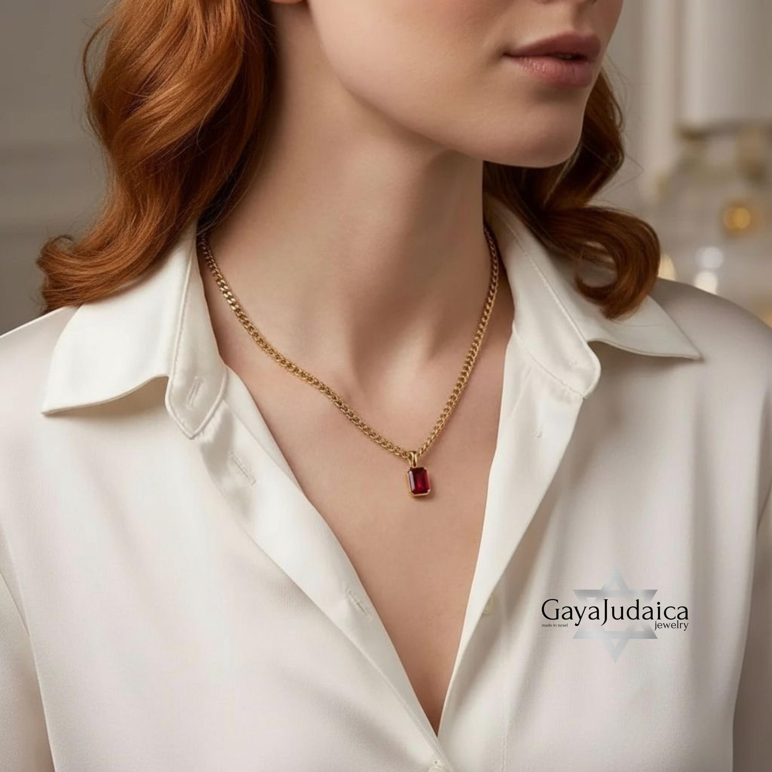 Birthstone Bar Necklace, Gold-Tone Stainless Steel Pendant, Gift for Her Birthstone Bar Necklace, Gold-Tone Stainless Steel Pendant, Gift for Her