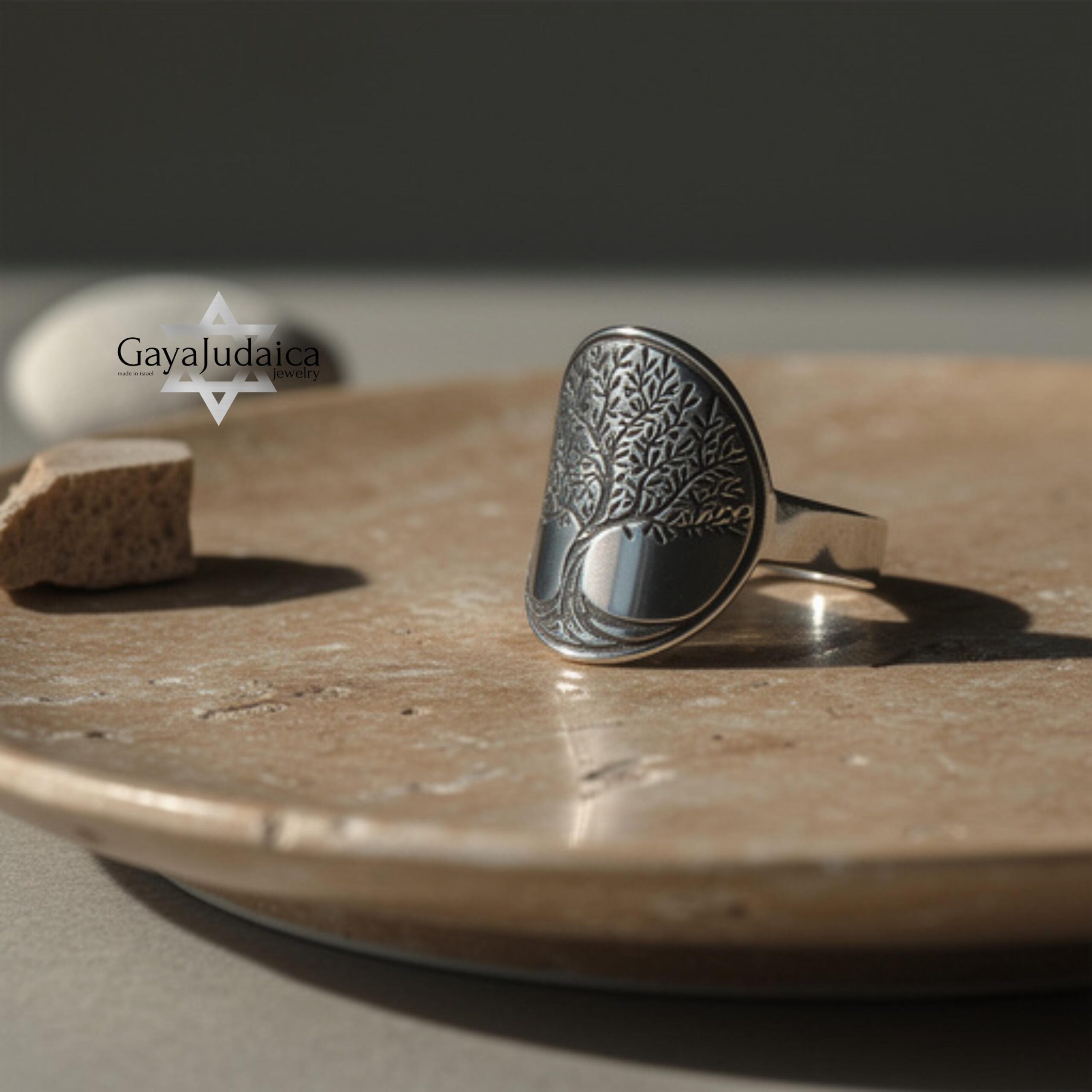 Engraved Family Tree Ring, Sterling Silver Unisex Band Engraved Family Tree Ring, Sterling Silver Unisex Band