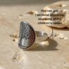 Engraved Family Tree Ring - Sterling Silver Unisex Band - handmade in Israel