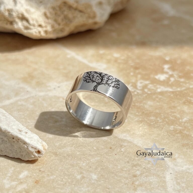 Tree of Life Sterling Silver Ring - Personalized Family Keepsake