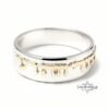 Two-tone Hebrew ring, handmade in Israel