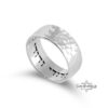Hebrew Hammered Sterling Silver Wedding Band: Personalized Jewish Ring - handmade in Israel