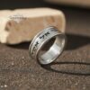 Custom Jewish Wedding Band - Handcrafted Judaica Ring with Meaningful Hebrew Scripture, Sterling Silver - handmade in Israel