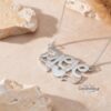 Custom Name Necklace in Hebrew, Sterling Silver Block Letters 17mm, Gold or Rose Plated - handmade in Israel