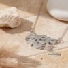 Custom Name Necklace in Hebrew, Sterling Silver Block Letters 17mm, Gold or Rose Plated - handmade in Israel