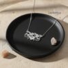 Custom Name Necklace in Hebrew, Sterling Silver Block Letters 17mm, Gold or Rose Plated - handmade in Israel