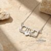 Custom Hebrew Name Necklace - Efi Sabress Font, Sterling Silver Pendant - handmade in Israel
