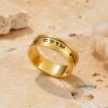 14K Solid Gold 10mm Hebrew Wedding Band, Personalized Engraving - handmade in Israel