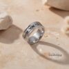 14K Solid Gold 10mm Hebrew Wedding Band, Personalized Engraving - handmade in Israel