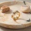 14K Gold Hebrew Wedding Band 8mm- Judaica Scripture Ring - handmade in Israel