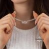 Custom Hebrew Name Necklace: Sterling Silver Open Design, Jewish Gift-Mother's Day Gift - handmade in Israel