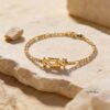 Hebrew Name Bracelet Sterling Silver, Figaro Chain, Personalized Letters, 5.5 to 7.5 Inch - handmade in Israel