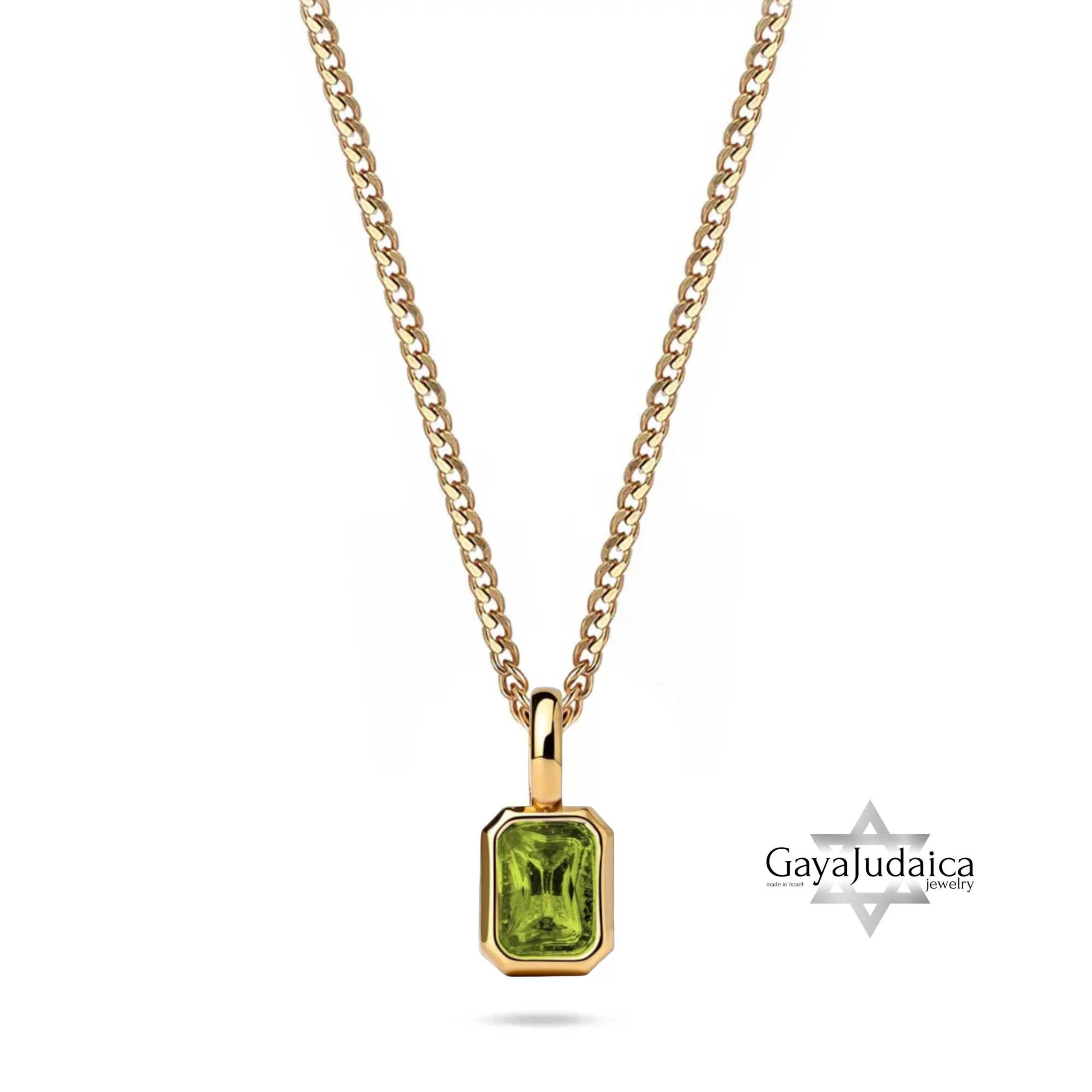 Birthstone Bar Necklace, Gold-Tone Stainless Steel Pendant, Gift for Her Birthstone Bar Necklace, Gold-Tone Stainless Steel Pendant, Gift for Her