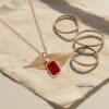 Personalized Birthstone Bar Necklace in Gold - Gift for Her- Mother's Day gifts - handmade in Israel