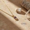 Personalized Birthstone Bar Necklace in Gold - Gift for Her- Mother's Day gifts - handmade in Israel
