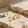 14K Gold Hebrew Name Necklace: Custom Jewish Jewelry, Israeli Gift - handmade in Israel