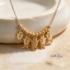 Multiple Name Necklace Sterling Silver, Engraved Hamsa Charms in Hebrew, 3 to 8 Pendants - handmade in Israel