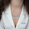 Multiple Name Necklace Sterling Silver, Engraved Hamsa Charms in Hebrew, 3 to 8 Pendants - handmade in Israel