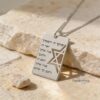 IDF Dog Tag Necklace 14K Solid Gold, Custom Hebrew Engraving, Star of David Pendant - handmade in Israel