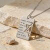 Custom Hebrew Engraved Star of David Necklace: Sterling Silver IDF Tag - handmade in Israel