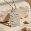 Custom Hebrew Engraved Star of David Necklace: Sterling Silver IDF Tag - handmade in Israel