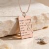 Custom Hebrew Engraved Star of David Necklace: Sterling Silver IDF Tag - handmade in Israel