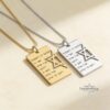 IDF Dog Tag Necklace 14K Solid Gold, Custom Hebrew Engraving, Star of David Pendant - handmade in Israel