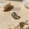 Hebrew Bible Verse Ring 10mm: Two Tone 14K Gold & Sterling Silver Wedding Band - handmade in Israel