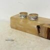 Hebrew Bible Verse Ring 10mm: Two Tone 14K Gold & Sterling Silver Wedding Band - handmade in Israel