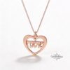 Hebrew Name Heart Necklace: Personalized Jewish Jewelry, Sterling Silver- Mother's Day gifts - handmade in Israel