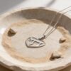 14K Gold Heart Necklace with Hebrew Chai, Solid Yellow or White, 21mm Judaica Pendant - handmade in Israel