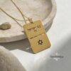 Personalized gold dog tag, handmade in Israel