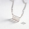 Custom Hebrew Name Necklace: Sterling Silver Open Design, Jewish Gift-Mother's Day Gift - handmade in Israel