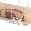 Custom Hebrew Name Necklace: Sterling Silver Open Design, Jewish Gift-Mother's Day Gift - handmade in Israel