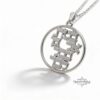 Bible Verse Necklace Sterling Silver, Custom Hebrew Cutout Disc 27mm, Gold or Rose Plated - handmade in Israel