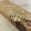 Solid 14K Gold Bible Verse Necklace, Hebrew Scripture Disc Pendant, Handmade in Israel - handmade in Israel