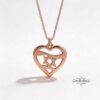 Sterling Silver Star of David Heart Necklace - Jewish Jewelry Gift - handmade in Israel